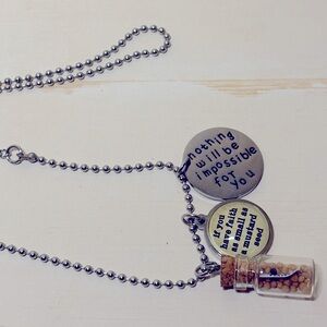 Faith of a mustard seed necklace. Costume necklace.